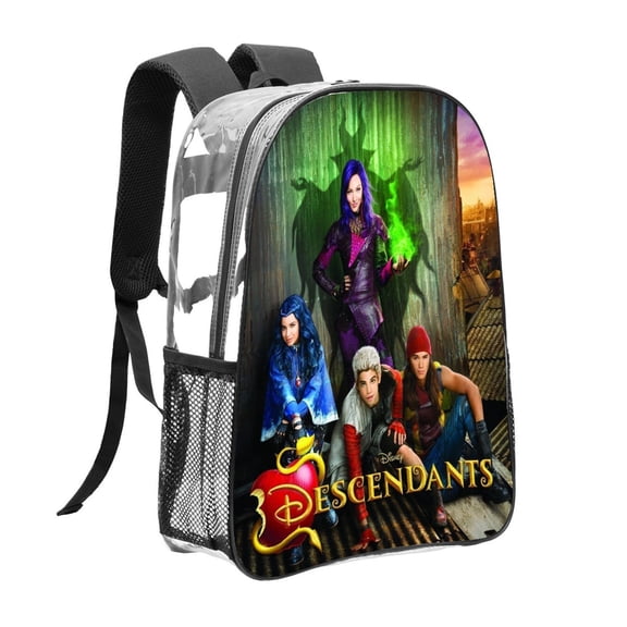 Descendants Pattern Transparent Backpack Lightweight And fashionable Showcasing Personality And Leading The Trend