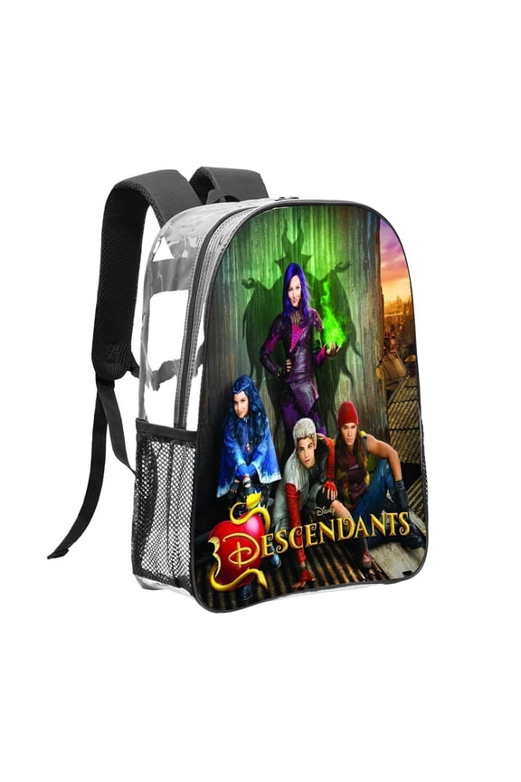 Descendants Pattern Transparent Backpack Lightweight And fashionable Showcasing Personality And Leading The Trend