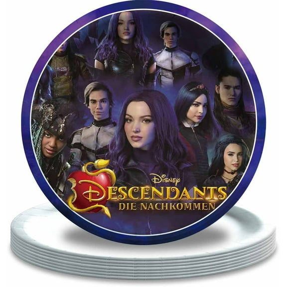 Descendants Plates Party Supplies Birthday Dinnerware Decorations Tableware Disposable