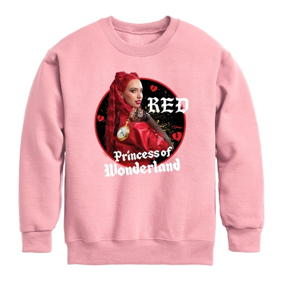 Descendants - Red Princess Of Wonderland - Youth Boys Crew Fleece Sweatshirt