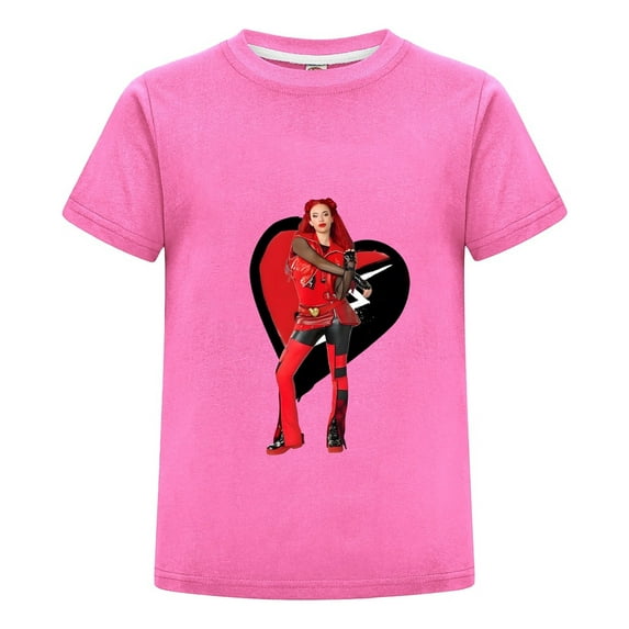 Descendants Red Princess T-Shirt for Kids – Short Sleeve Cartoon Tee Gift for Girls
