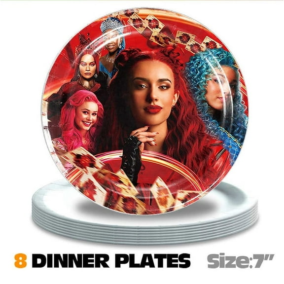 Descendants Rise Red Plates Party Supplies Birthday Dinnerware Decorations Tableware Disposable