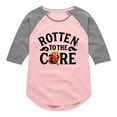 thumbnail image 1 of Descendants - Rotten To The Core - Toddler And Youth Girls Raglan Graphic T-Shirt, 1 of 4