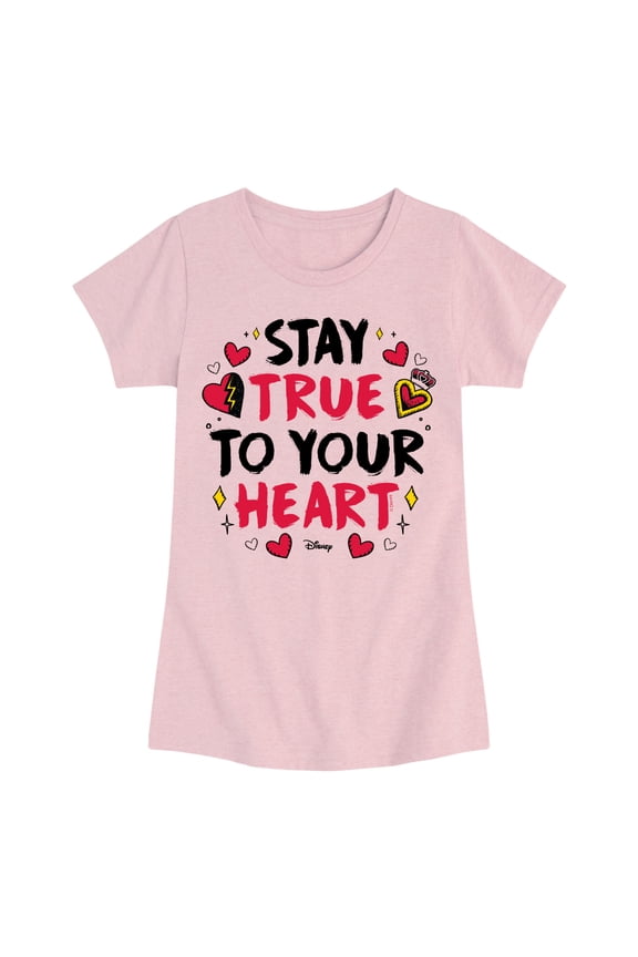 - Stay True To Your Heart - Youth Girls Fitted Short Sleeve T-Shirt