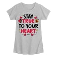 thumbnail image 1 of Descendants - Stay True To Your Heart - Youth Girls Fitted Short Sleeve T-Shirt, 1 of 3
