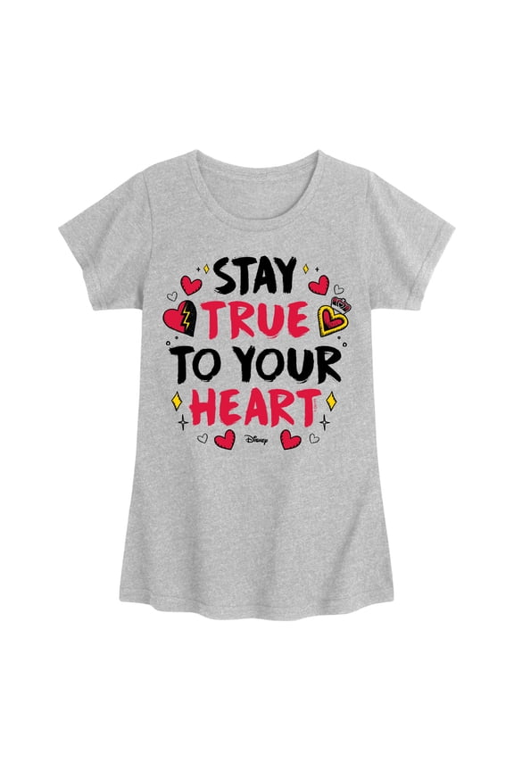- Stay True To Your Heart - Youth Girls Fitted Short Sleeve T-Shirt