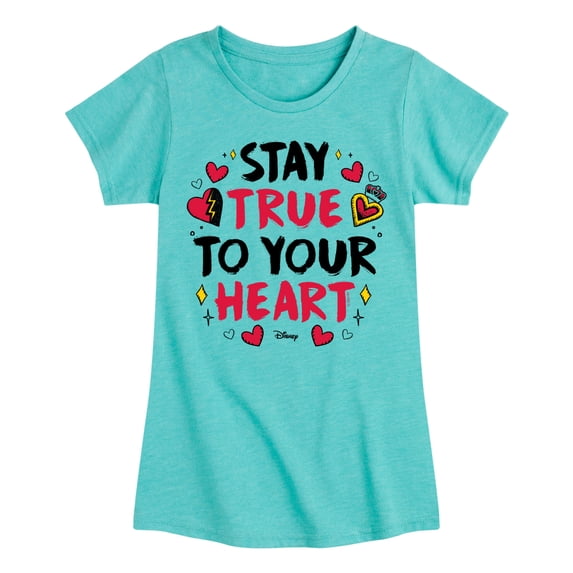 Descendants - Stay True To Your Heart - Youth Girls Fitted Short Sleeve T-Shirt