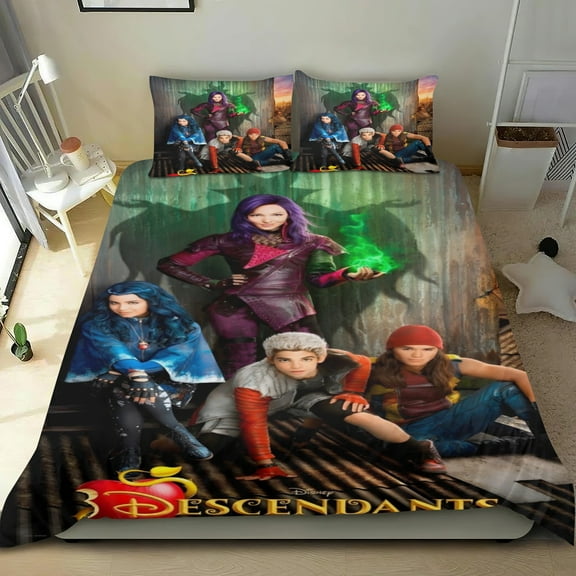 Descendants: The Rise of Red Duvet Cover 3 Piece Bedding Set,Teens Comforter Cover Set Super Soft Duvet Cover with 2 Pillowcase Twin: 68"x86"