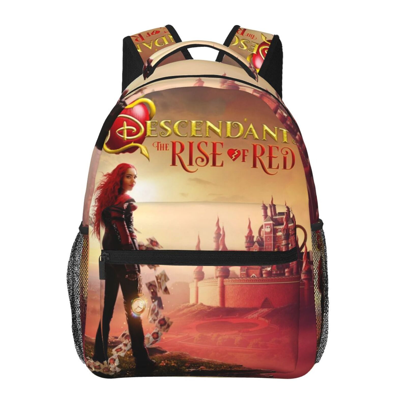 LEDAOU Graffiti School Backpack For Teens - Red Black Design, Fits 15" Laptop - View #4