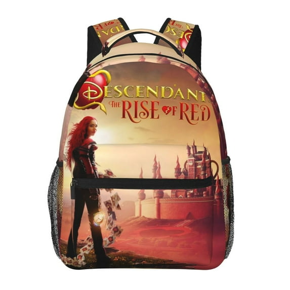Descendants The Rise of Red Film Backpack Shoulders Laptop Daypack Student School Bag Satchel Bookbag Unisex Travel Bag Rucksack Knapsack