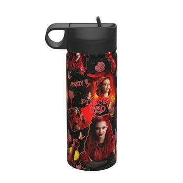 Descendants Water Bottle, Cute Pattern Stainless Steel Vacuum Insulated Water Bottle with Straw, 18OZ Portable Leak Proof Drinking Bottle for Outdoor Office Travel School