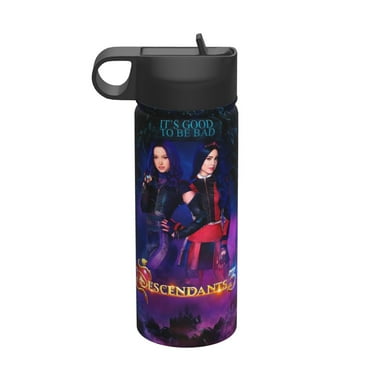 Descendants Water Bottle, Cute Pattern Stainless Steel Vacuum Insulated Water Bottle with Straw, 18OZ Portable Leak Proof Drinking Bottle for Outdoor Office Travel School