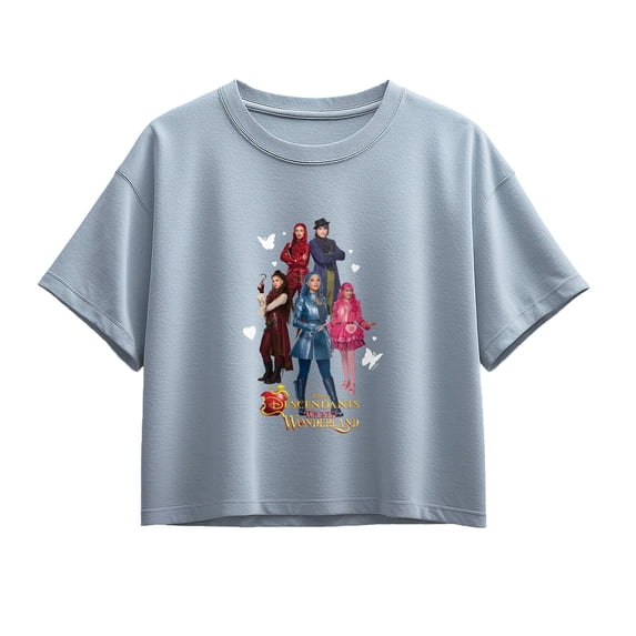 Descendants: Wicked Wonderland - Character Collage Short Sleeve Boxy Graphic T-Shirt