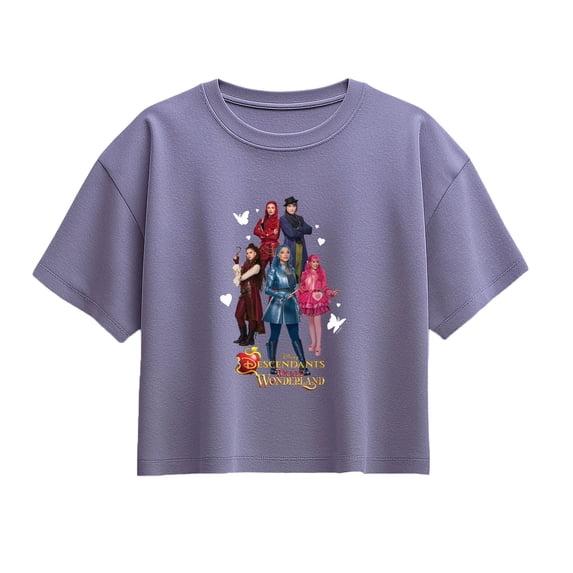 Descendants: Wicked Wonderland - Character Collage Short Sleeve Boxy Graphic T-Shirt