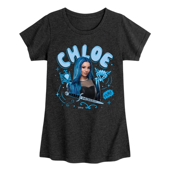Descendants: Wicked Wonderland - Chloe Doodle Fitted Short Sleeve Graphic T-Shirt