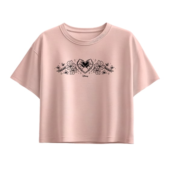 Descendants: Wicked Wonderland - Doodle Pink Girls' Short Sleeve Boxy Graphic T-Shirt