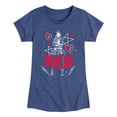 thumbnail image 1 of Descendants: Wicked Wonderland - Punk Red Fitted Short Sleeve Graphic T-Shirt, 1 of 4