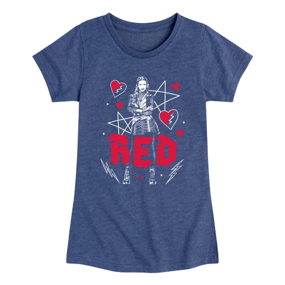 Descendants: Wicked Wonderland - Punk Red Fitted Short Sleeve Graphic T-Shirt