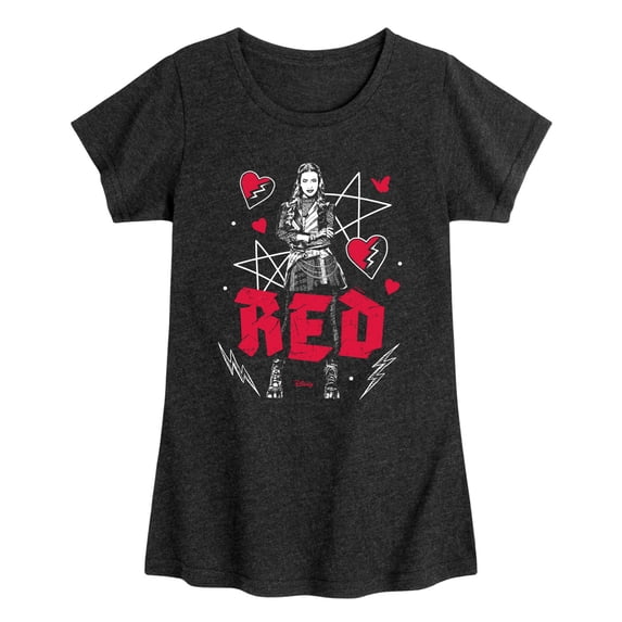 Descendants: Wicked Wonderland - Punk Red Fitted Short Sleeve Graphic T-Shirt