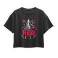 thumbnail image 1 of Descendants: Wicked Wonderland - Punk Red Short Sleeve Boxy Graphic T-Shirt, 1 of 4