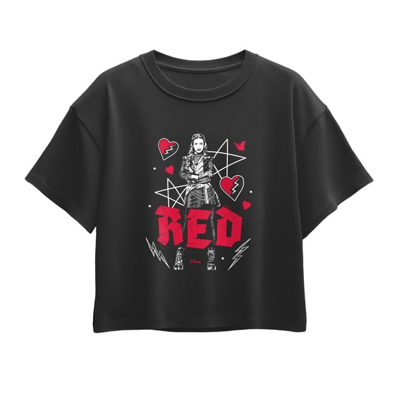 Descendants: Wicked Wonderland - Punk Red Short Sleeve Boxy Graphic T-Shirt