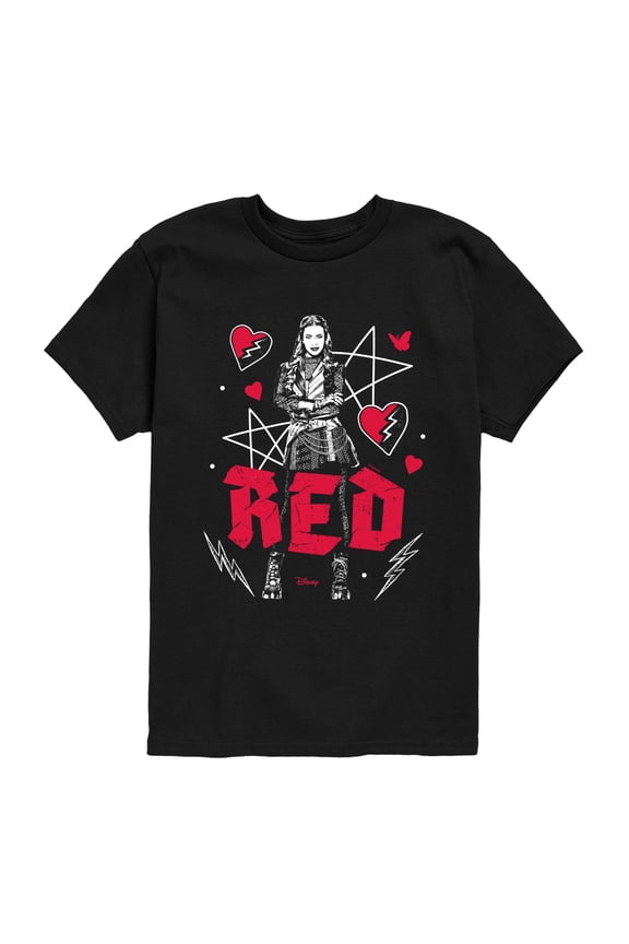 - Punk Red Short Sleeve Graphic T-Shirt