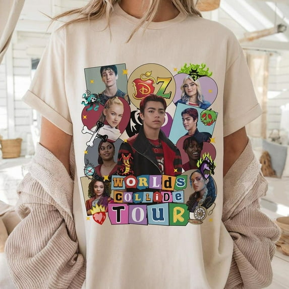 Descendants Zombies World Collide Tour Shirt, Zombies 4 Dawn Of The Vampires, The Rise Of Red Shirt, Summer Music Festival