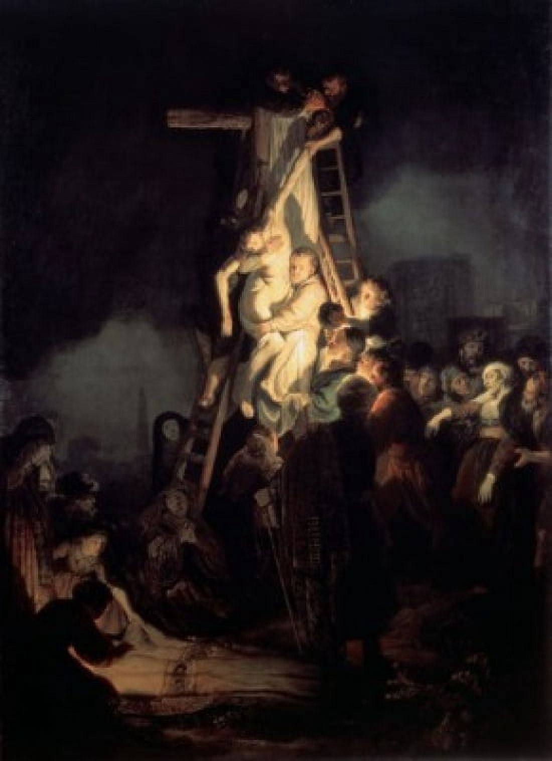 The Descent from the Cross 1634 Rembrandt Harmensz van Rijn (1606-1669 Dutch) Oil on canvas State Hermitage Museum St Petersburg Russia Canvas Art - Rembrandt van Rijn (18 x 24)