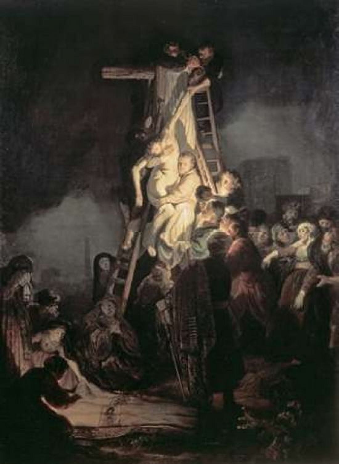 Descent From The Cross Canvas Art - Rembrandt Van Rijn (18 x 24)