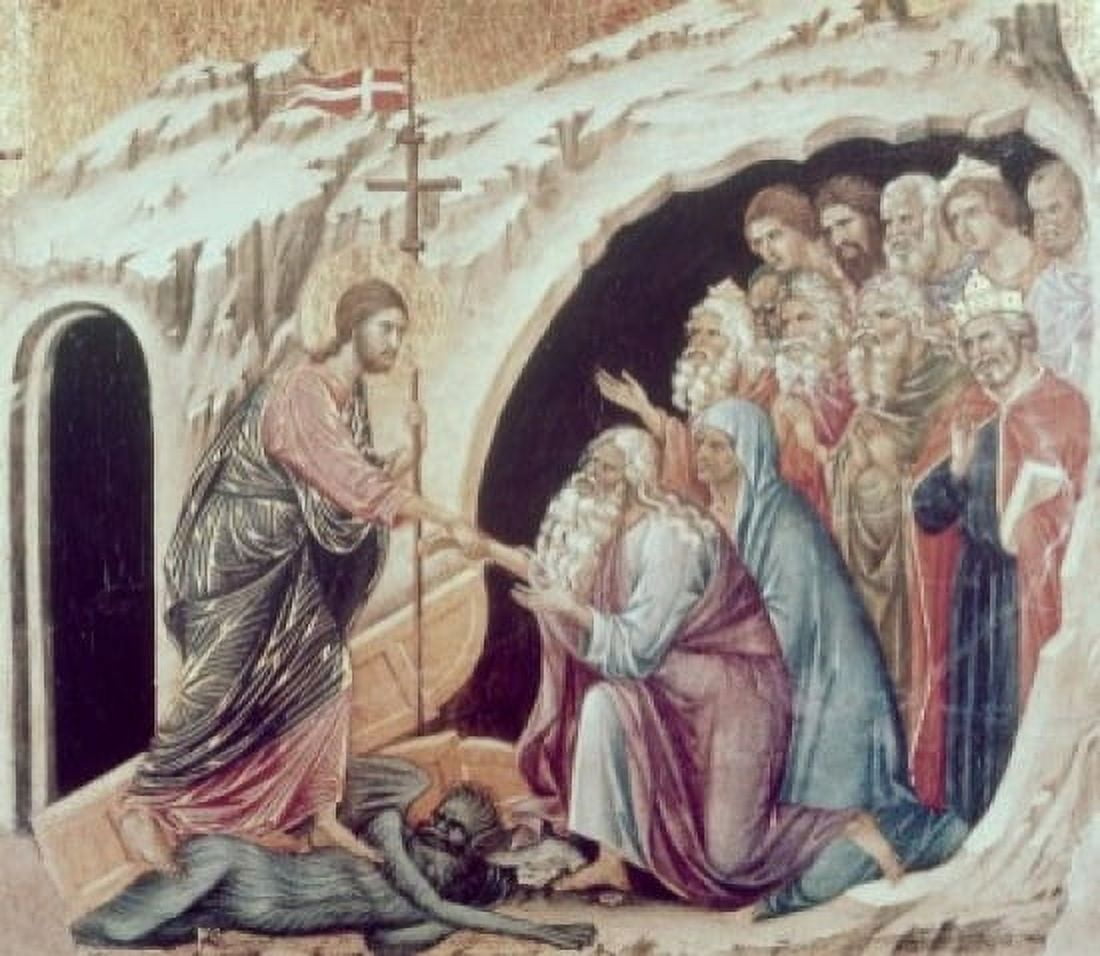 Descent to Hell (Panel from the Maesta) 1308-11 Duccio di Buoninsegna (ca1255-ca1319 Italian) Tempera on wood panel Museo dellOpera del Duomo Florence Italy Canvas Art - Duccio di Buoninsegna (24 x 36