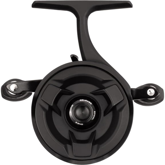 13 Fishing - Descent - Inline Ice Fishing Reel - 2.7:1 Gear Ratio - Right Hand Retrieve (Gen 2) - -2.7-, Black