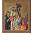 thumbnail image 1 of Descent from the Cross (Fragment) 24x20 Gold Ornate Wood Framed Canvas Art by Duccio, 1 of 2