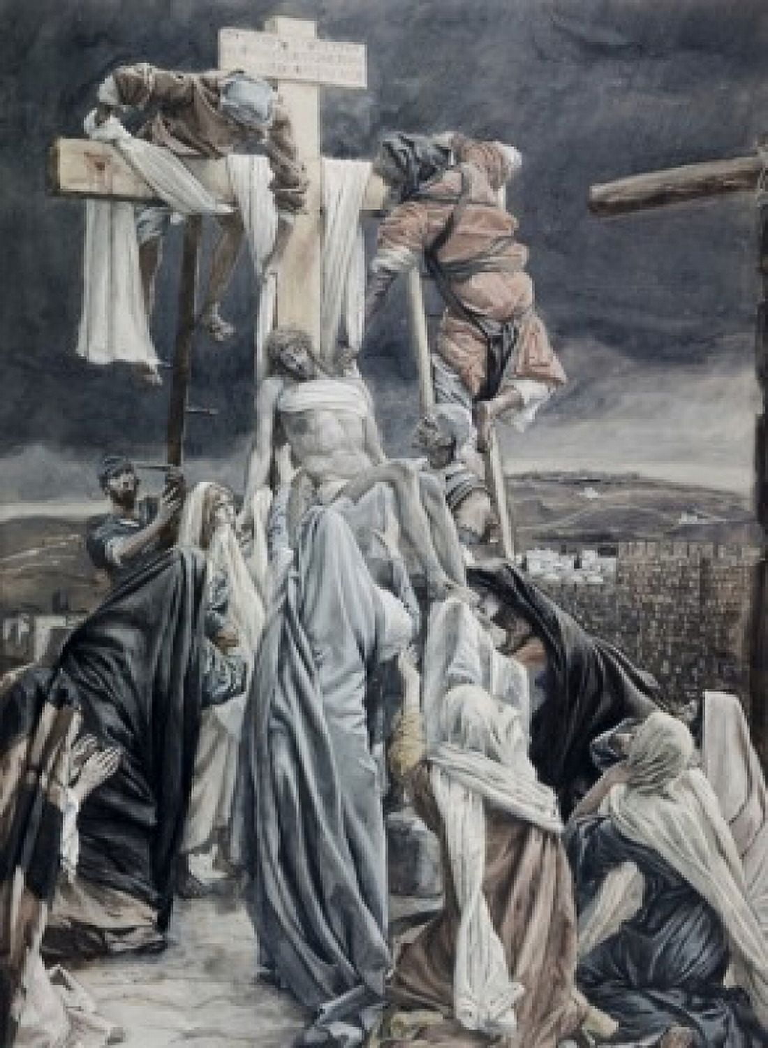 Descent from the Cross James Tissot (1836-1902French) Canvas Art - James Tissot (18 x 24)