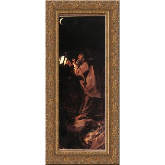 Descent from the Cross (outside right) 24x12 Gold Ornate Wood Framed Canvas Art by Peter Paul Rubens