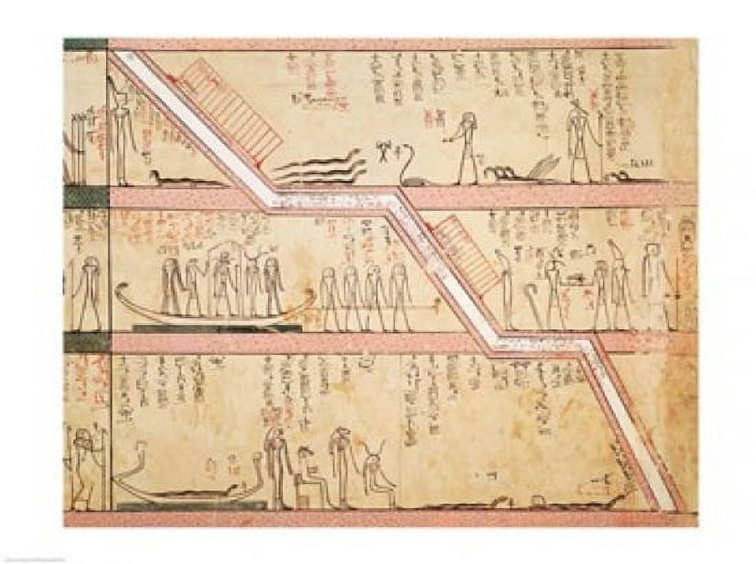 Descent of the sarcophagus into the tomb from the Tomb of Tuthmosis III Canvas Art - (24 x 18)