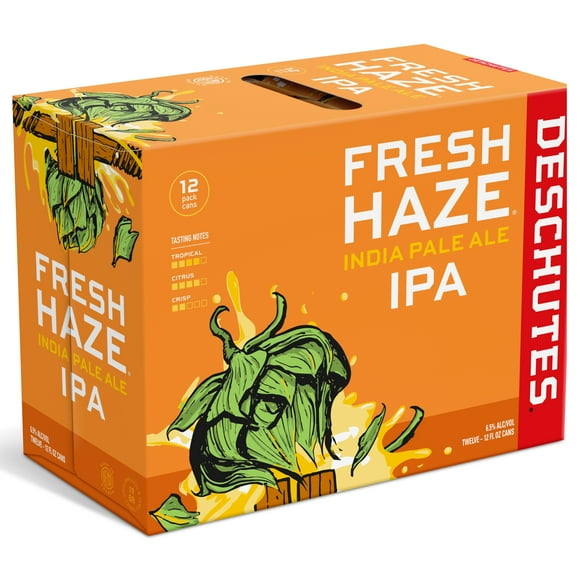 Deschutes Fresh Haze Hazy IPA, Craft Beer, 12 Pack, 12 fl oz Aluminum Cans, 6.5% ABV