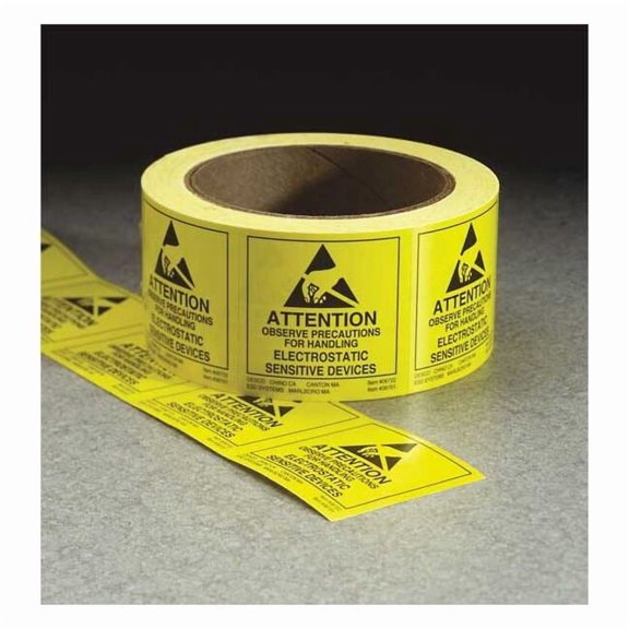 Desco ESD Susceptibility Label,2"x2",PK500 06722