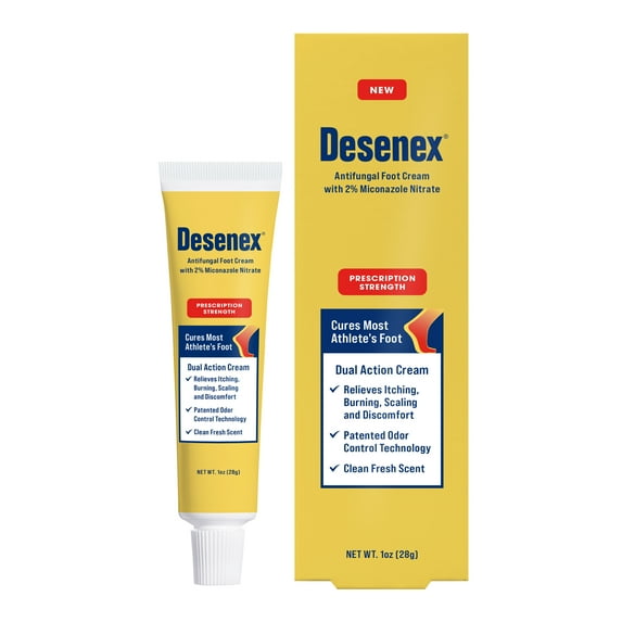 Desenex Anti-Fungal Foot Cream, 1oz, Prescription-Strength Miconazole Nitrate