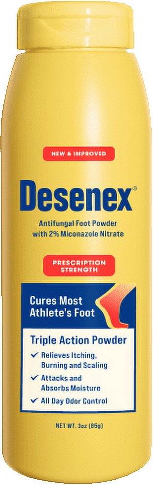 Desenex Athlete's Foot Shake Powder 2% Miconazole Nitrate, 3 oz, 6 Pack ...