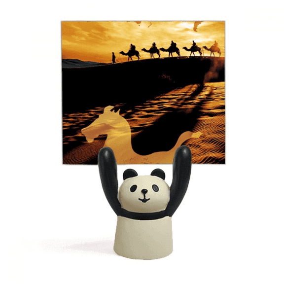 Desert Along the Way to the Silk Road Map Camel Memo Holder Cartoon Animal Panda Stand Decoration