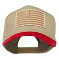 thumbnail image 1 of Desert American Flag Patched Two Tone High Cap - Red Khaki OSFM, 1 of 5