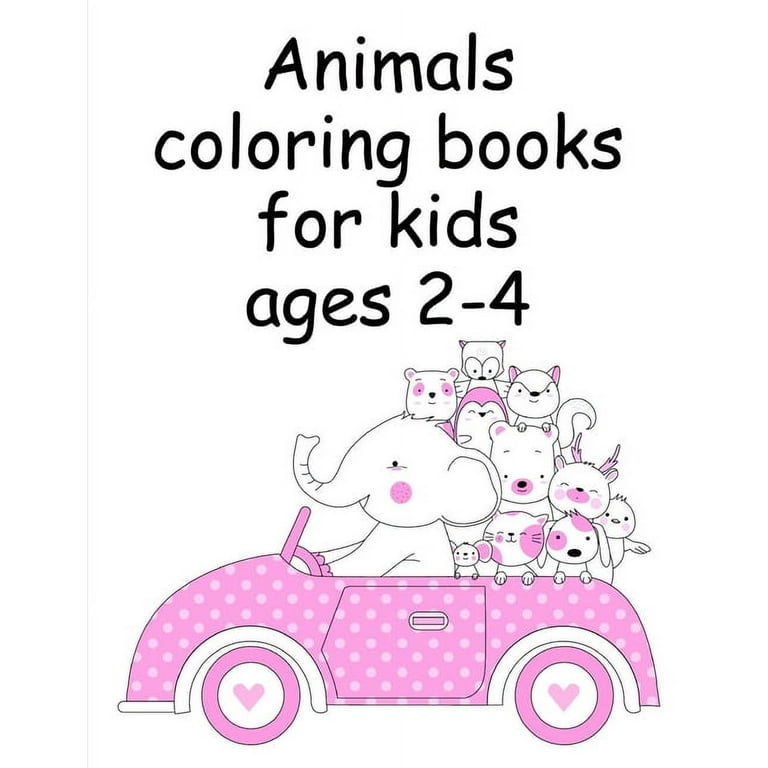 Desert Animals: Animals coloring books for kids ages 2-4 : Funny