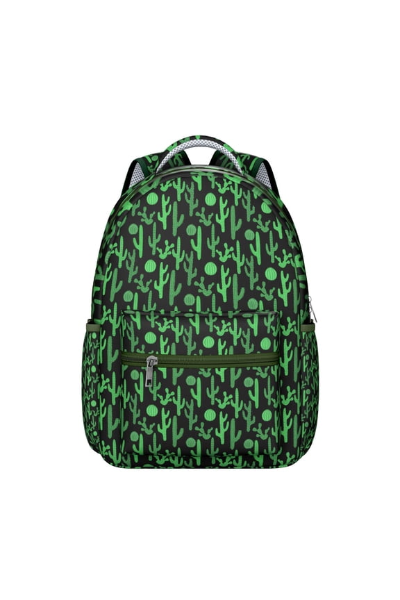 Desert Cactus Art Backpack Retro Succulent and Minimalist Botanical Cactus Design Boho Southwestern Style School Bag