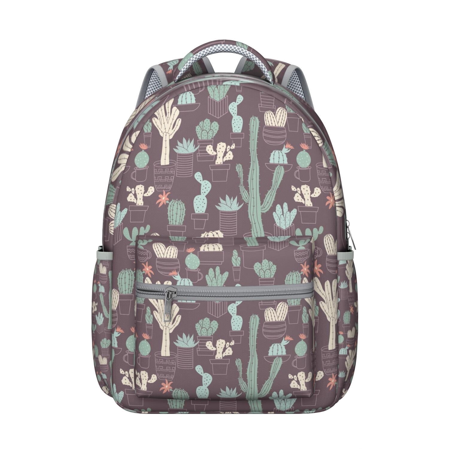 Desert Cactus Art Ergonomic Backpack - Lightweight Daypack with Breathable Shoulder Straps & Waterproof Exterior for College