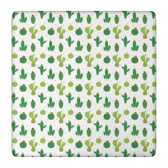 Desert Cactus Art Table Cover - Elastic Fitted Square Tablecloth, Soft & Scratch-Resistant Fabric for Indoor/Outdoor Use