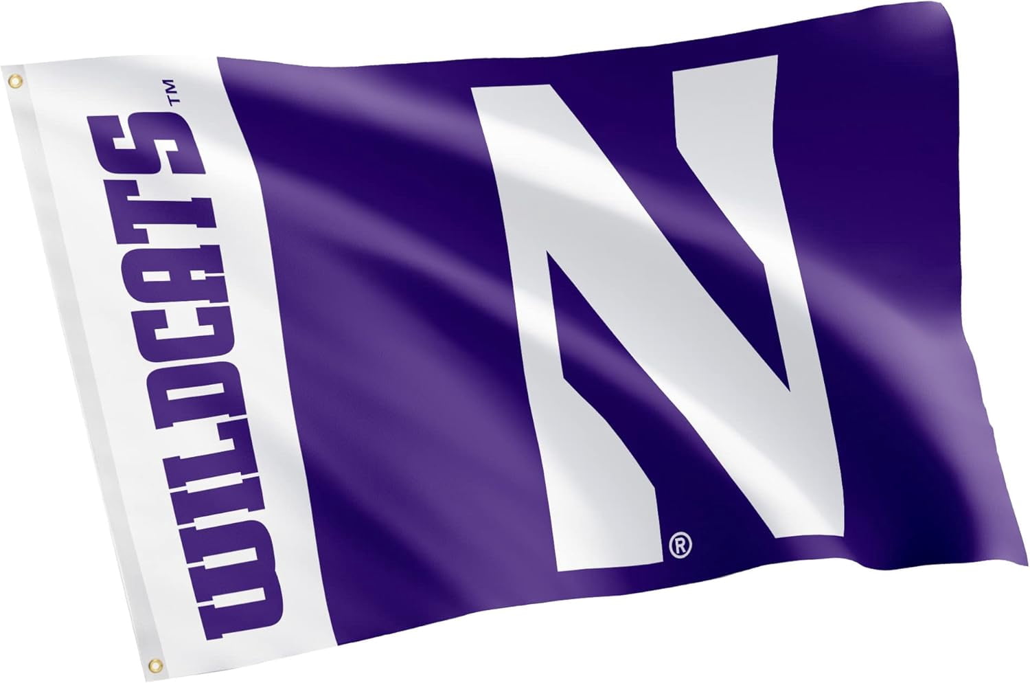 Northwestern University Gartenflagge – Offiziell Lizenziertes Wildcats-Banner Aus 100% Polyester (Design C)