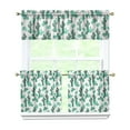 thumbnail image 1 of Desert Cactus Pattern Kitchen Curtains 3pcs Set, 27.5x24 Inch Polyester Tier and Valance Drapes, Window Treatment for Spring Cafe, Holiday Kitchen, Laundry Room, 1 of 6