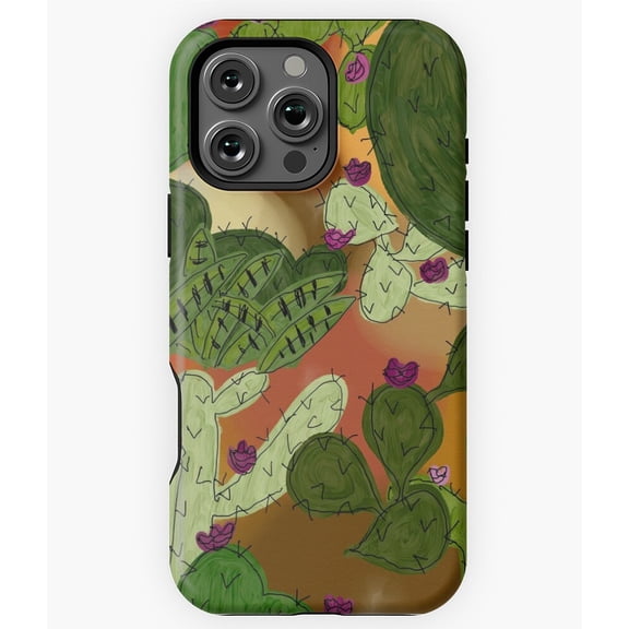 Desert Cactus Plant Botanical Print Phone Case for iPhone 16 15 14 13 12 11 Pro Max