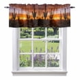 thumbnail image 1 of Desert Cactus Valance Curtain Sunset Plant Nature Landscape Modern Window Valances Rod Pocket Short Curtains Window Treatments for Kitchen Bedroom Bathroom Laundry 60" x 14", 1 of 9