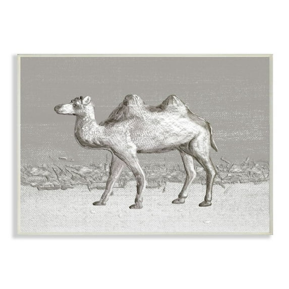 Desert Camel Animal Gray Design Wall Plaque Art by Ziwei Li